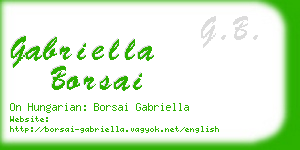 gabriella borsai business card